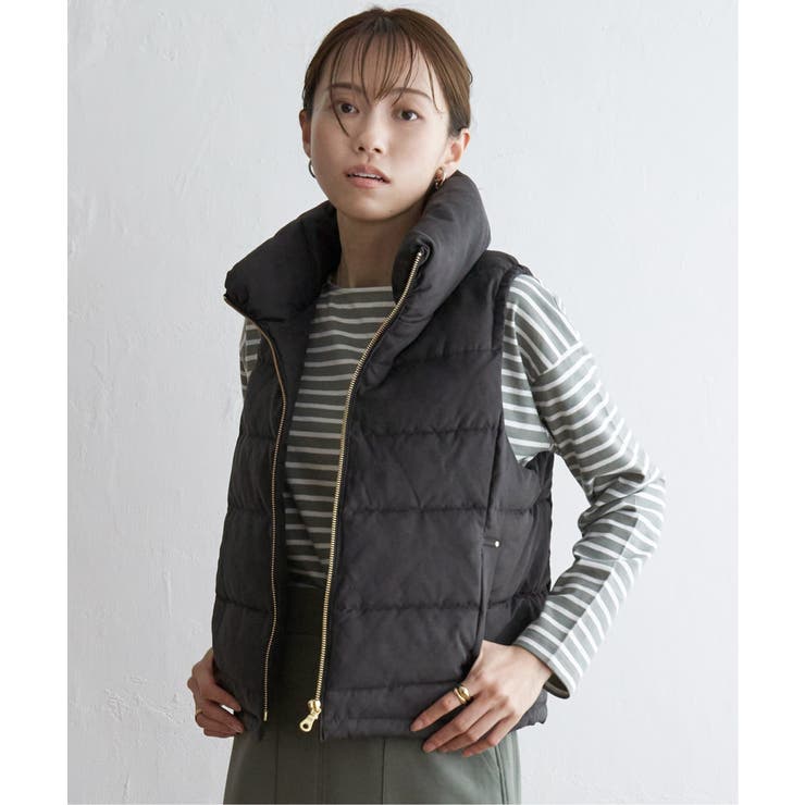 細コールボリューム襟ベスト | ikka  | 詳細画像1 