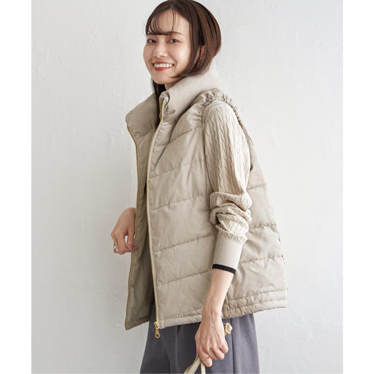 細コールボリューム襟ベスト | ikka  | 詳細画像7 