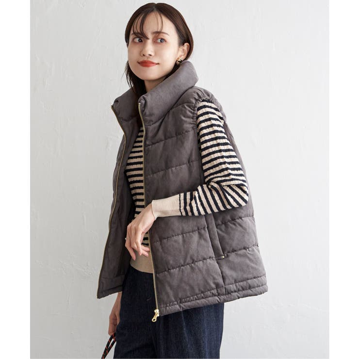 細コールボリューム襟ベスト | ikka  | 詳細画像14 