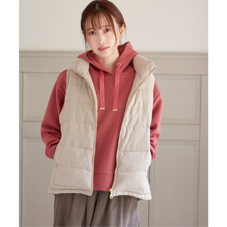 細コールボリューム襟ベスト | ikka  | 詳細画像2 