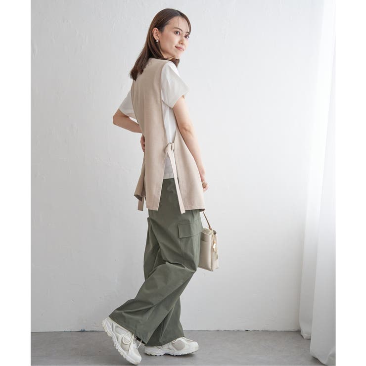 ノーカラーサイドスリットジレ | ikka  | 詳細画像11 