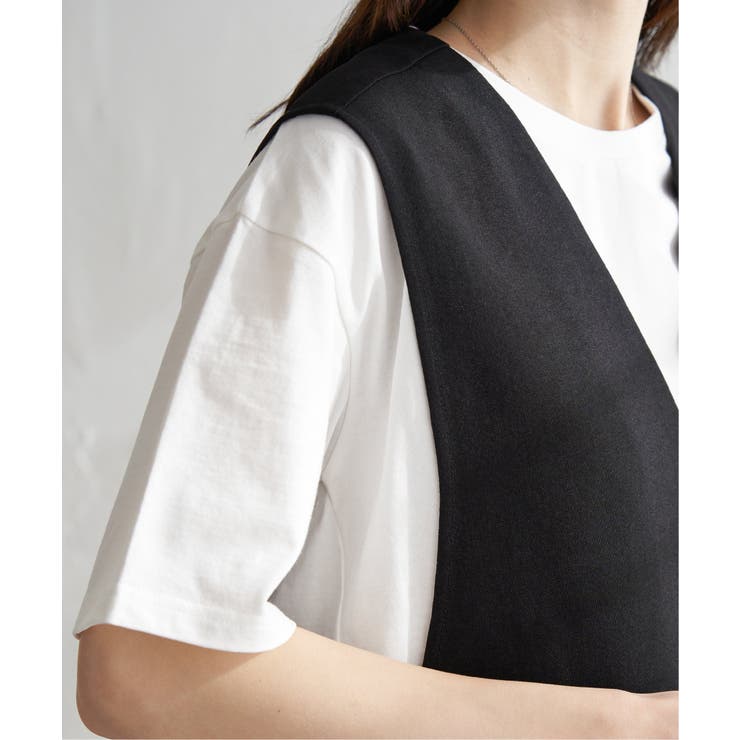 ノーカラーサイドスリットジレ | ikka  | 詳細画像20 