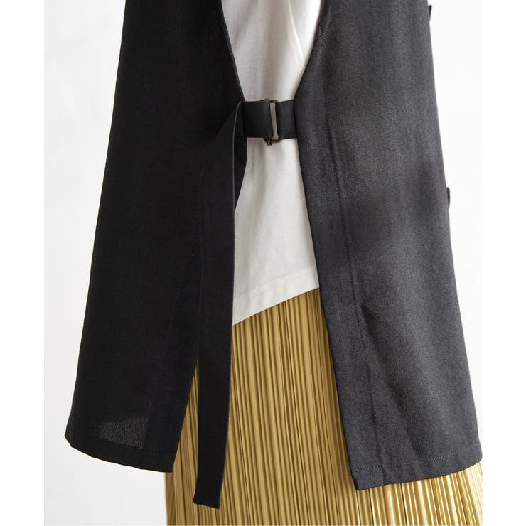 ノーカラーサイドスリットジレ | ikka  | 詳細画像22 