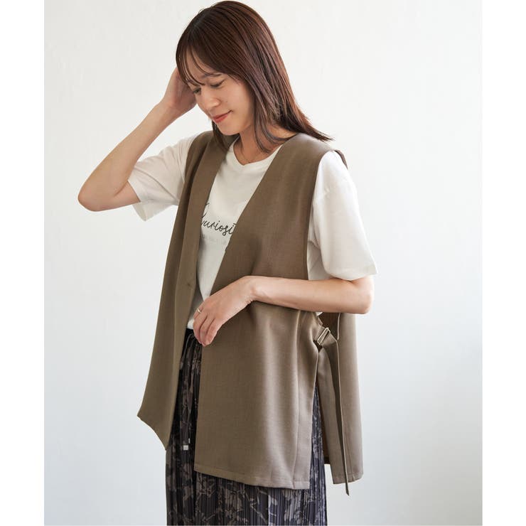 ドライタッチサイドスリットジレ | ikka  | 詳細画像8 