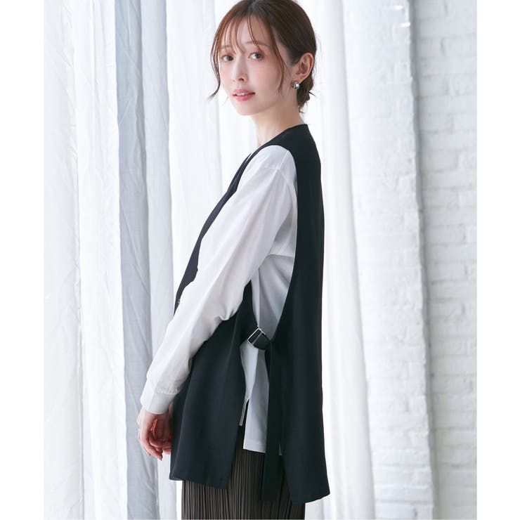 ドライタッチサイドスリットジレ | ikka  | 詳細画像12 