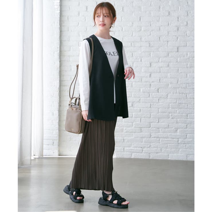 ドライタッチサイドスリットジレ | ikka  | 詳細画像14 