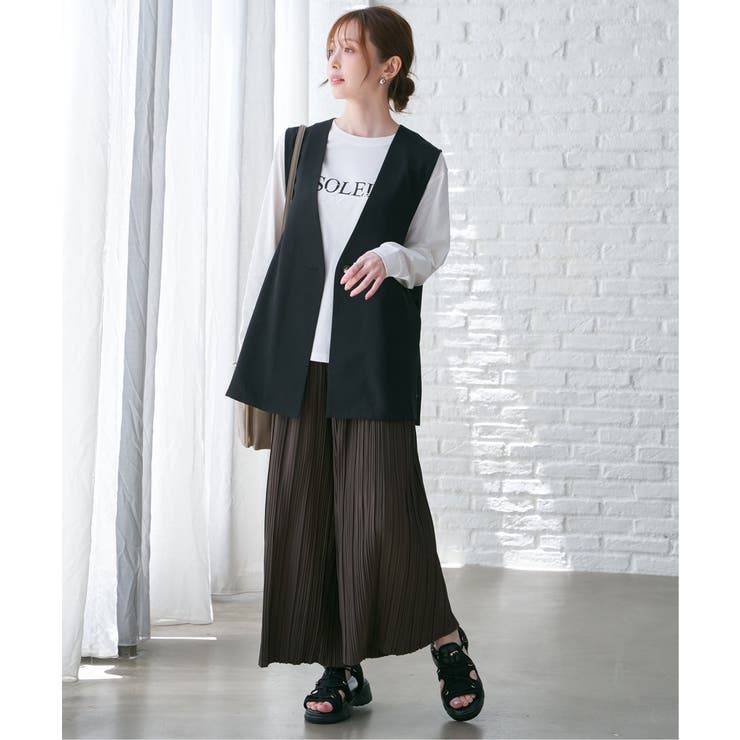 ドライタッチサイドスリットジレ | ikka  | 詳細画像15 