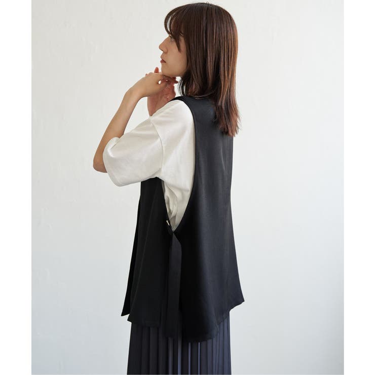 ドライタッチサイドスリットジレ | ikka  | 詳細画像23 