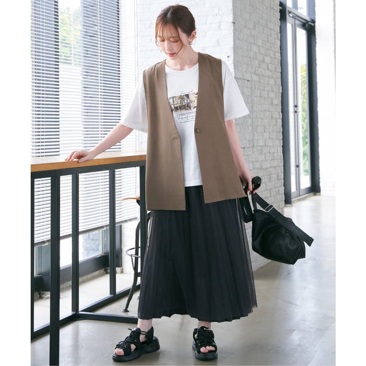 ドライタッチサイドスリットジレ | ikka  | 詳細画像6 