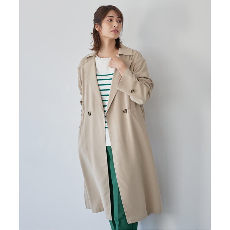 花粉リリースゆるトレンチ[品番：IKAW0017941]｜ikka （イッカ）の  