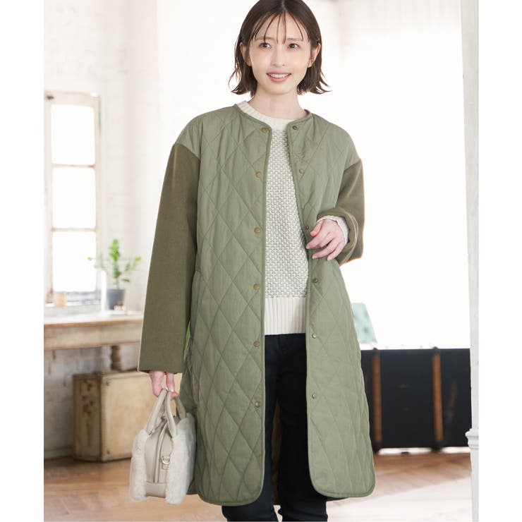 【親子コーデ】切り替えキルティング軽量コート | ikka  | 詳細画像22 