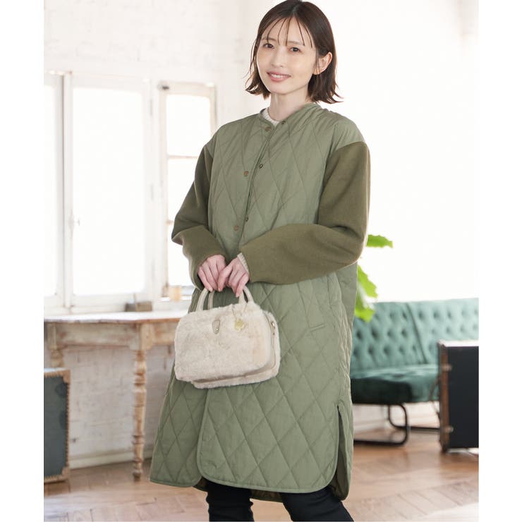 【親子コーデ】切り替えキルティング軽量コート | ikka  | 詳細画像23 