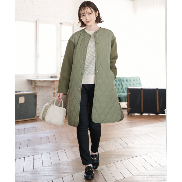【親子コーデ】切り替えキルティング軽量コート | ikka  | 詳細画像27 