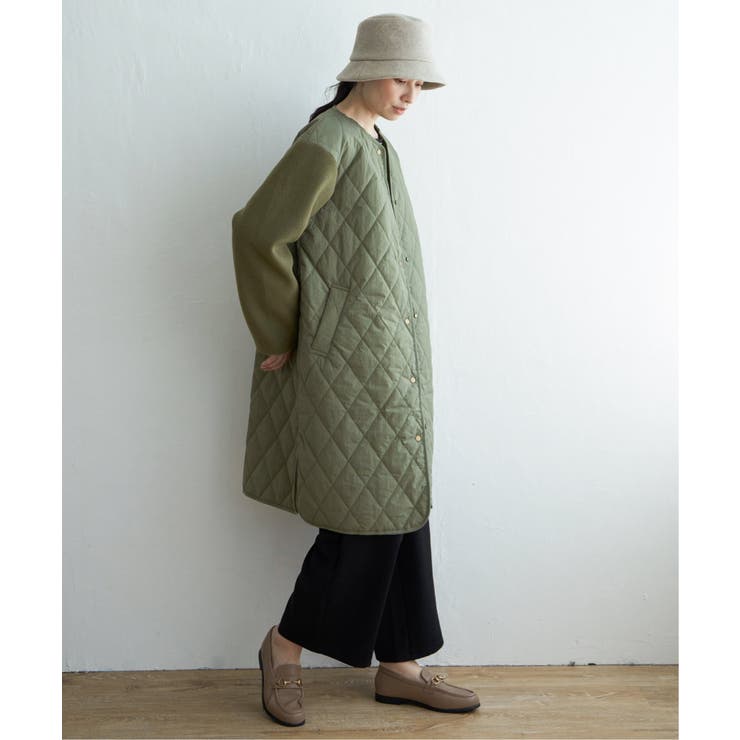 【親子コーデ】切り替えキルティング軽量コート | ikka  | 詳細画像30 