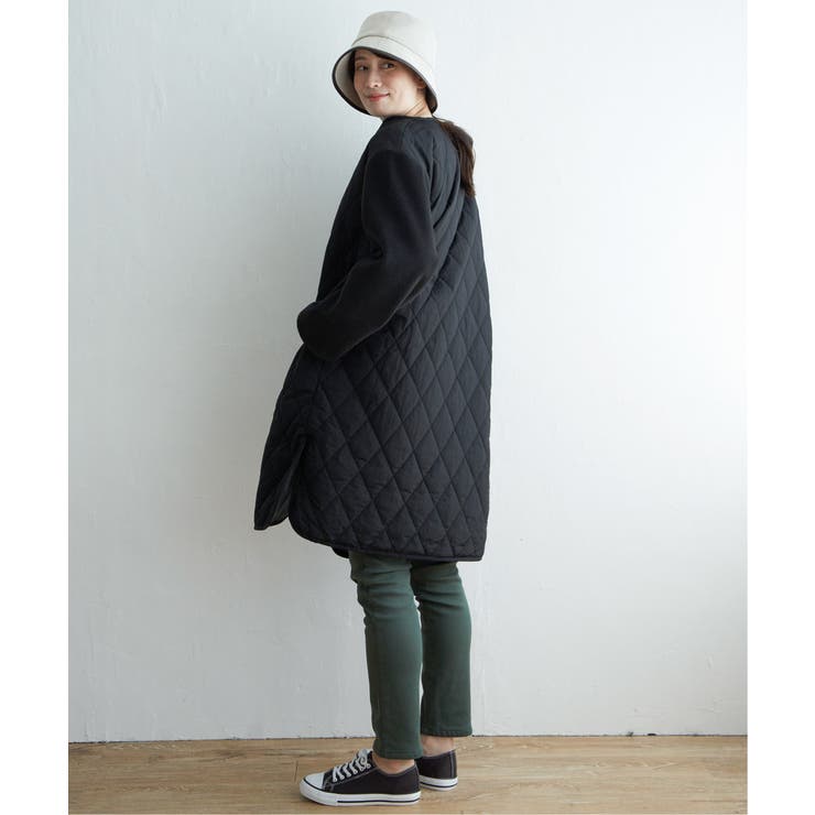 【親子コーデ】切り替えキルティング軽量コート | ikka  | 詳細画像32 