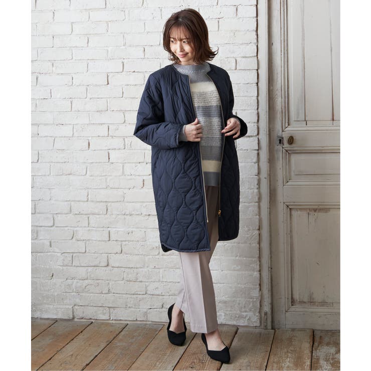 撥水キルティングフードコート | ikka  | 詳細画像6 