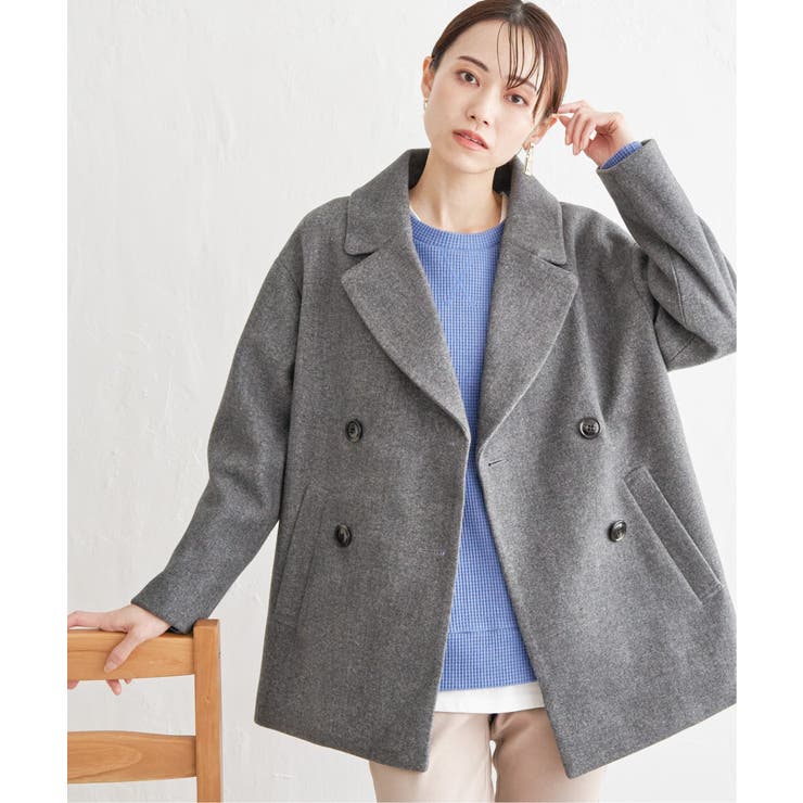 ウールライクストレッチテーラーコート | ikka  | 詳細画像8 