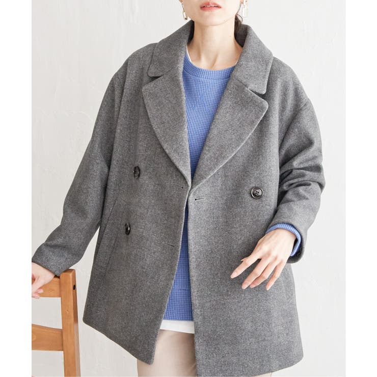 ウールライクストレッチテーラーコート | ikka  | 詳細画像10 