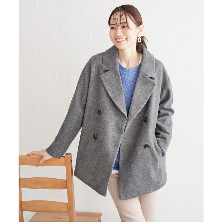 ウールライクストレッチテーラーコート | ikka  | 詳細画像11 