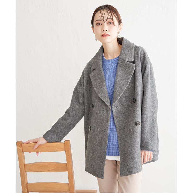 ウールライクストレッチテーラーコート | ikka  | 詳細画像12 