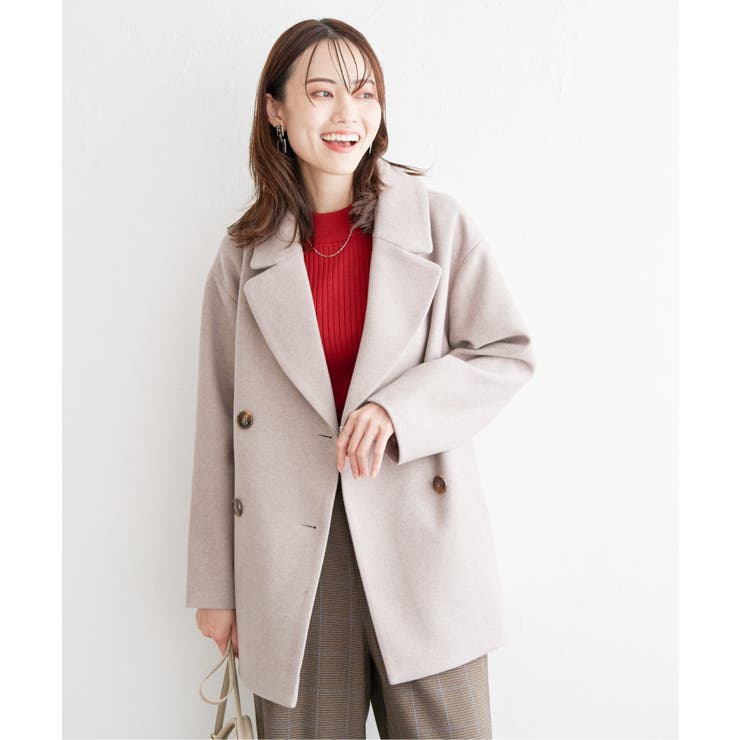 ウールライクストレッチテーラーコート | ikka  | 詳細画像18 