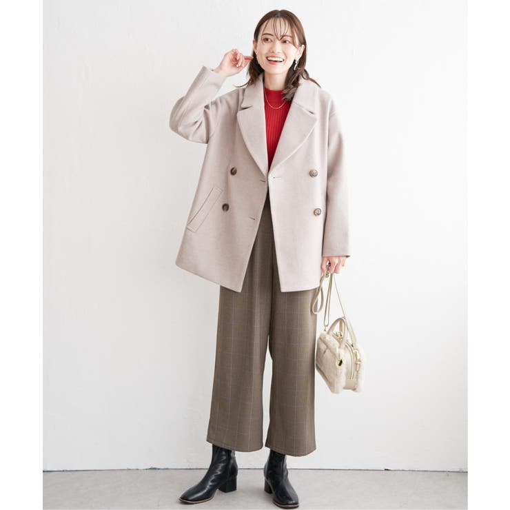 ウールライクストレッチテーラーコート | ikka  | 詳細画像20 