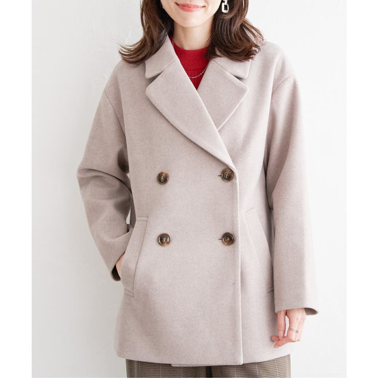 ウールライクストレッチテーラーコート | ikka  | 詳細画像23 