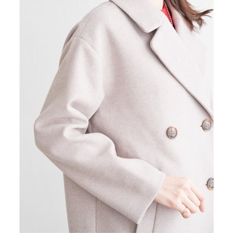 ウールライクストレッチテーラーコート | ikka  | 詳細画像25 