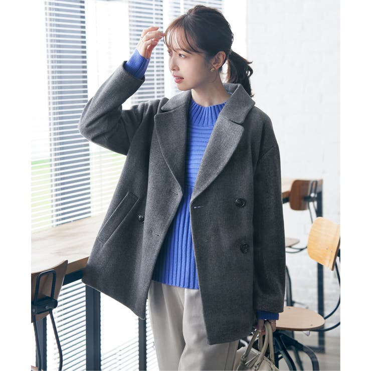 ウールライクストレッチテーラーコート | ikka  | 詳細画像2 