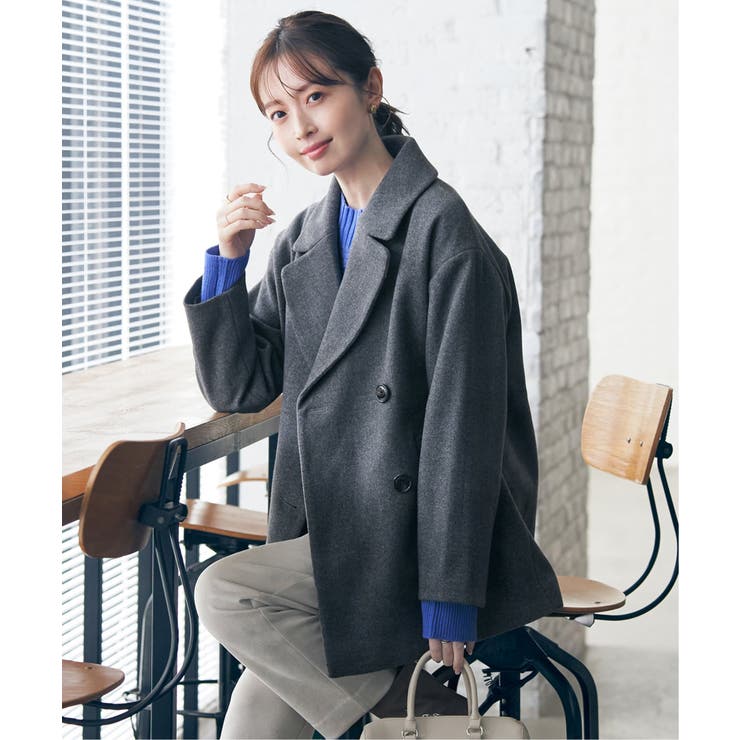 ウールライクストレッチテーラーコート | ikka  | 詳細画像4 