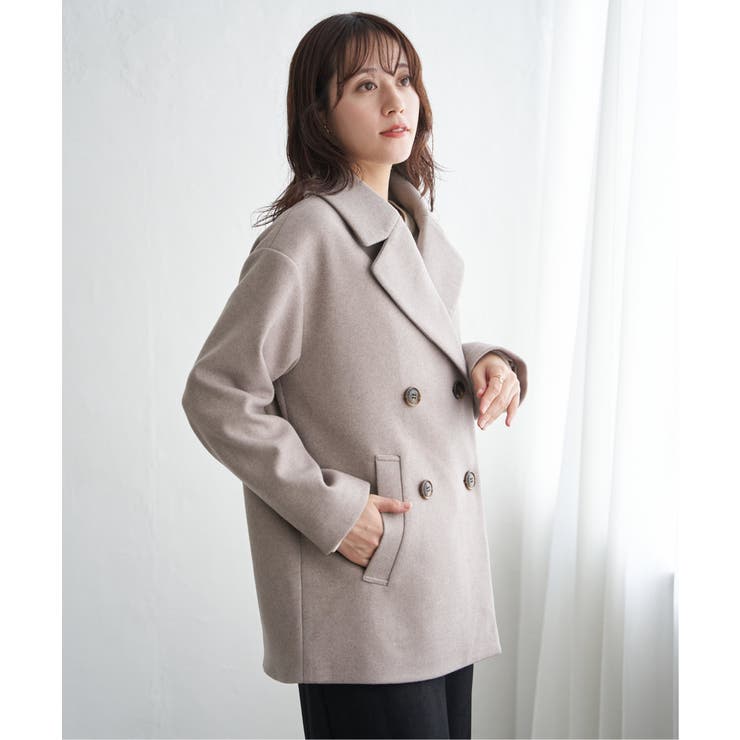 【静電防止】ウールライクストレッチテーラーコート | ikka  | 詳細画像13 