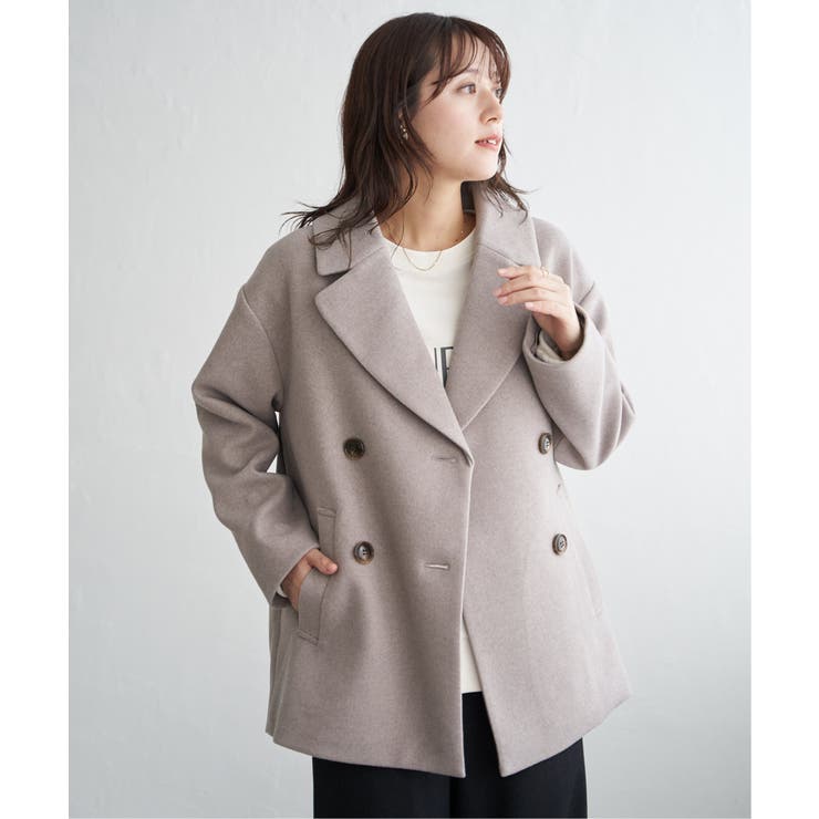 【静電防止】ウールライクストレッチテーラーコート | ikka  | 詳細画像15 