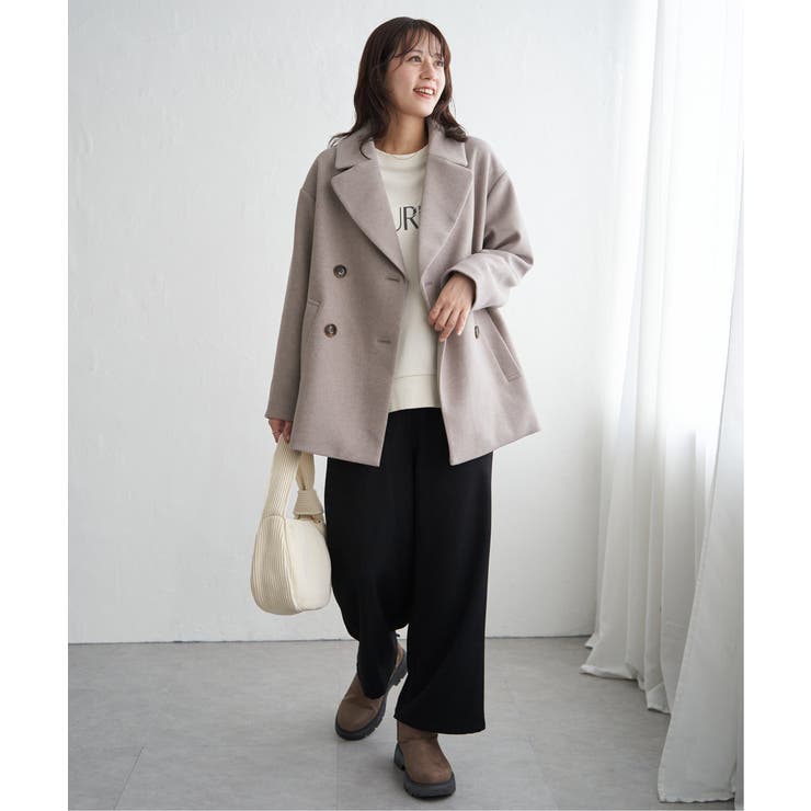 【静電防止】ウールライクストレッチテーラーコート | ikka  | 詳細画像16 