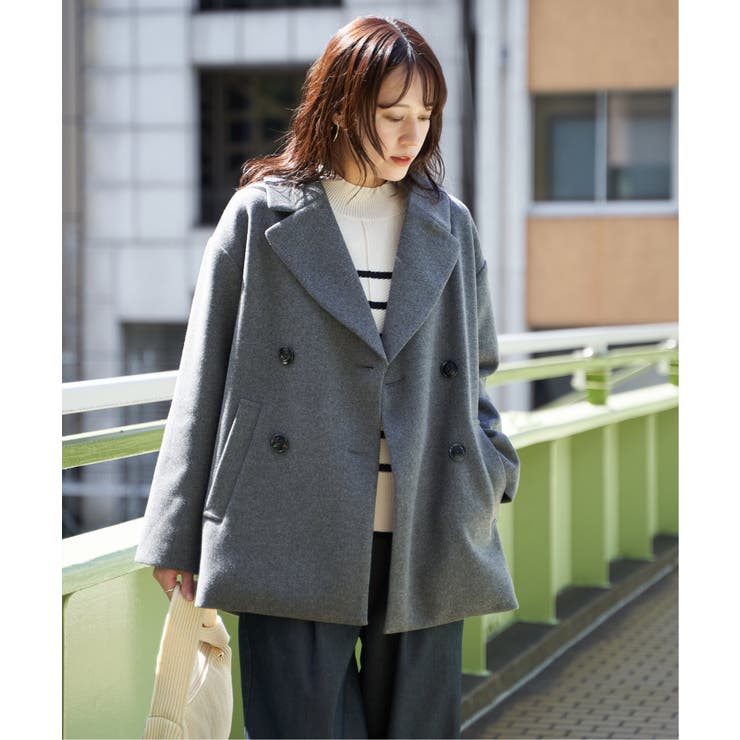 【静電防止】ウールライクストレッチテーラーコート | ikka  | 詳細画像18 