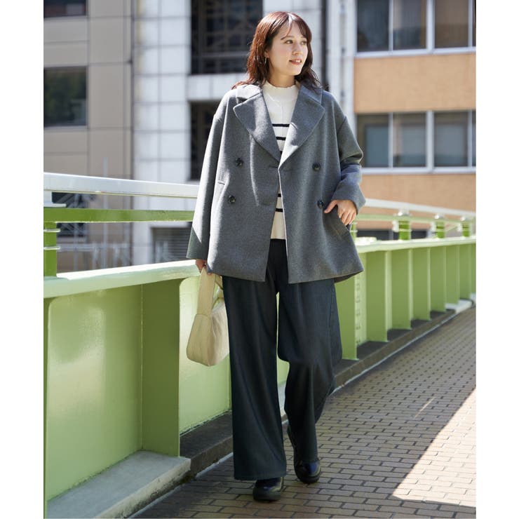 【静電防止】ウールライクストレッチテーラーコート | ikka  | 詳細画像19 