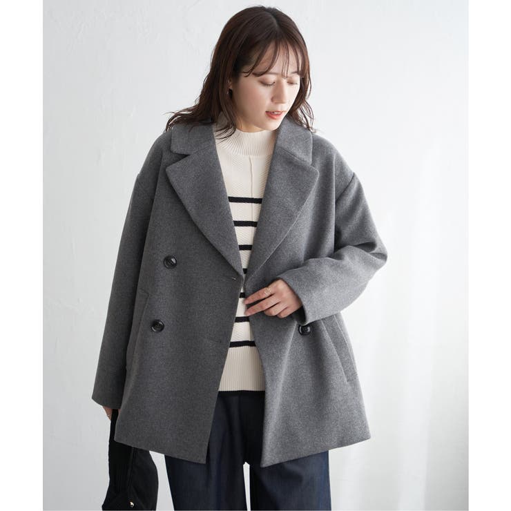 【静電防止】ウールライクストレッチテーラーコート | ikka  | 詳細画像21 