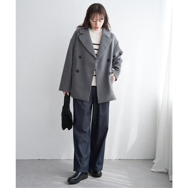 【静電防止】ウールライクストレッチテーラーコート | ikka  | 詳細画像24 