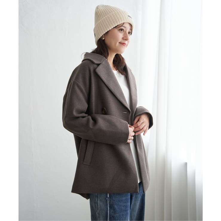 【静電防止】ウールライクストレッチテーラーコート | ikka  | 詳細画像25 