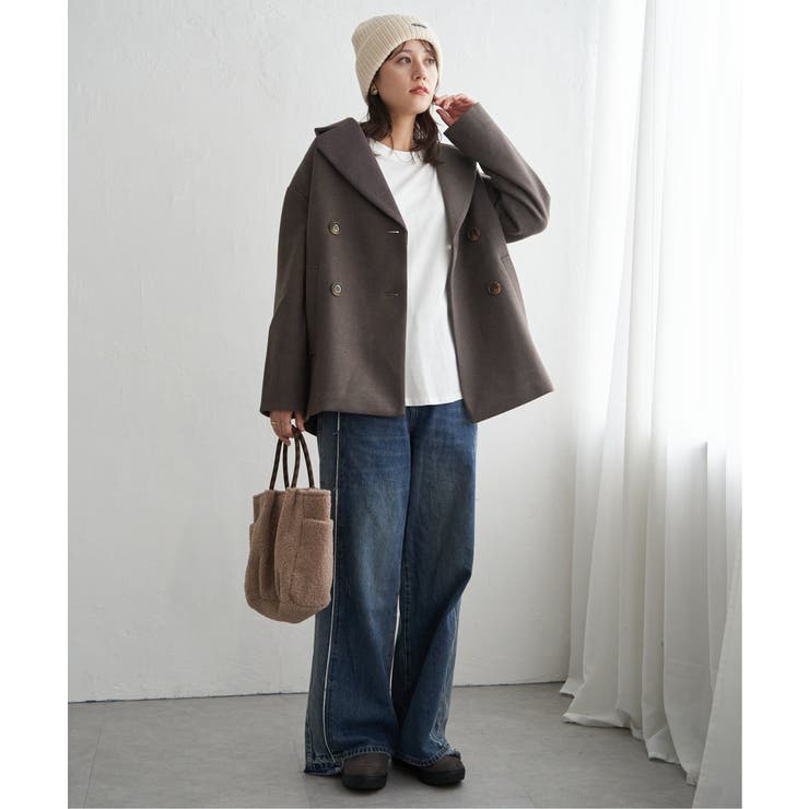 【静電防止】ウールライクストレッチテーラーコート | ikka  | 詳細画像28 