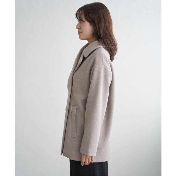 【静電防止】ウールライクストレッチテーラーコート | ikka  | 詳細画像29 