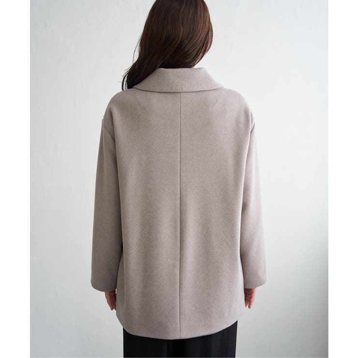 【静電防止】ウールライクストレッチテーラーコート | ikka  | 詳細画像30 