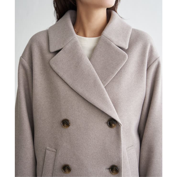 【静電防止】ウールライクストレッチテーラーコート | ikka  | 詳細画像32 