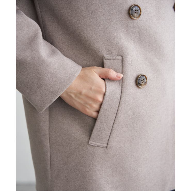 【静電防止】ウールライクストレッチテーラーコート | ikka  | 詳細画像34 