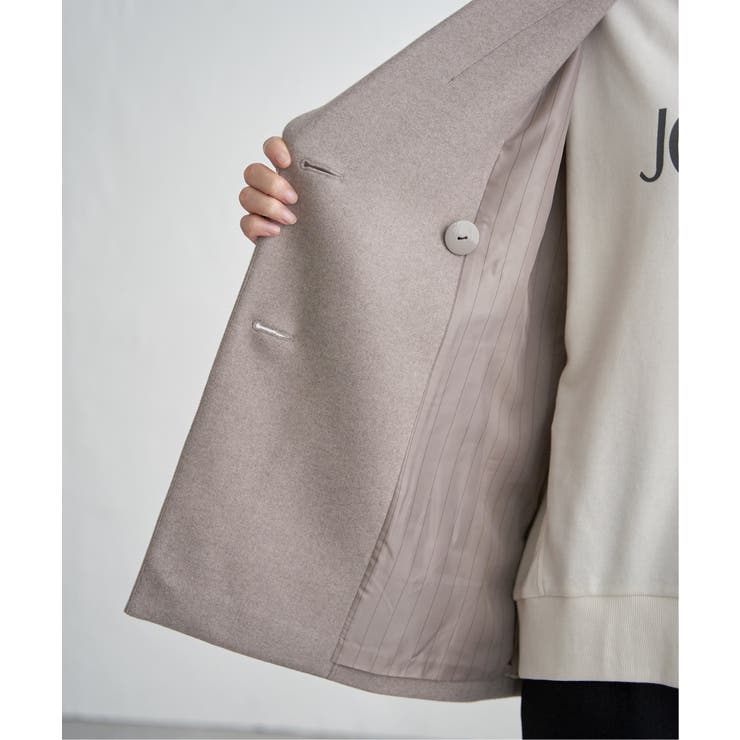 【静電防止】ウールライクストレッチテーラーコート | ikka  | 詳細画像37 