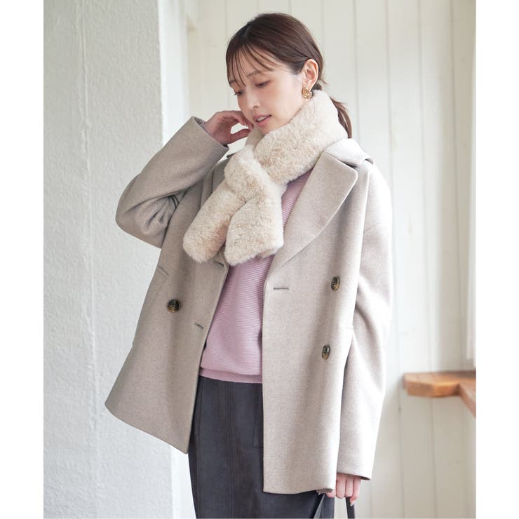 【静電防止】ウールライクストレッチテーラーコート | ikka  | 詳細画像4 