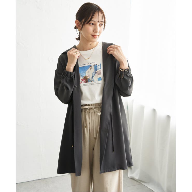 UVドロストフードガウン | ikka  | 詳細画像8 