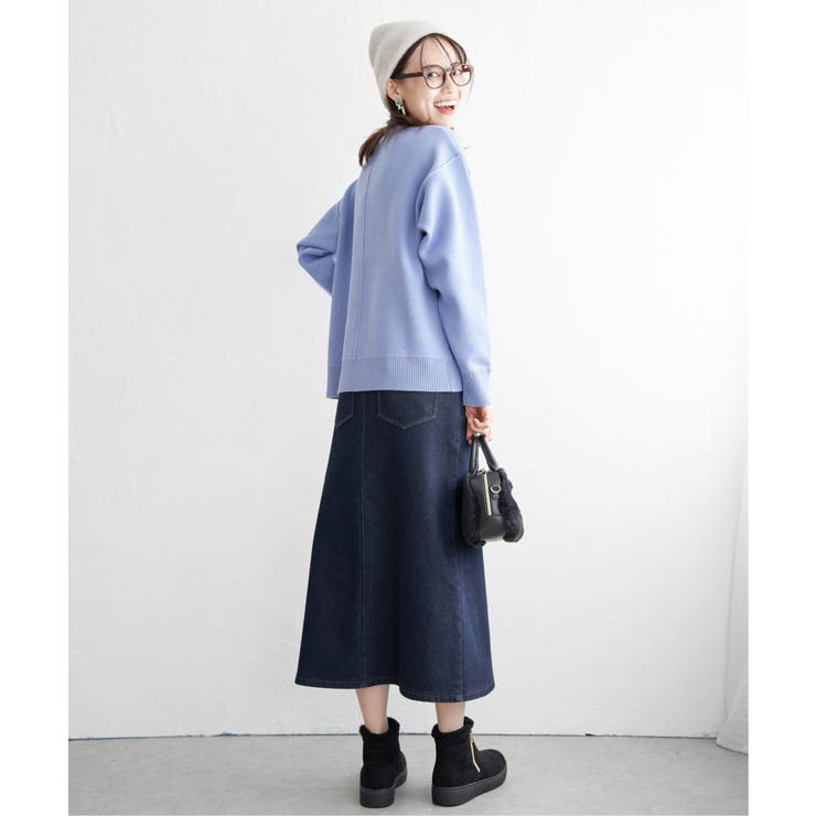 ダブルフェイススウェットライクニット | ikka  | 詳細画像6 