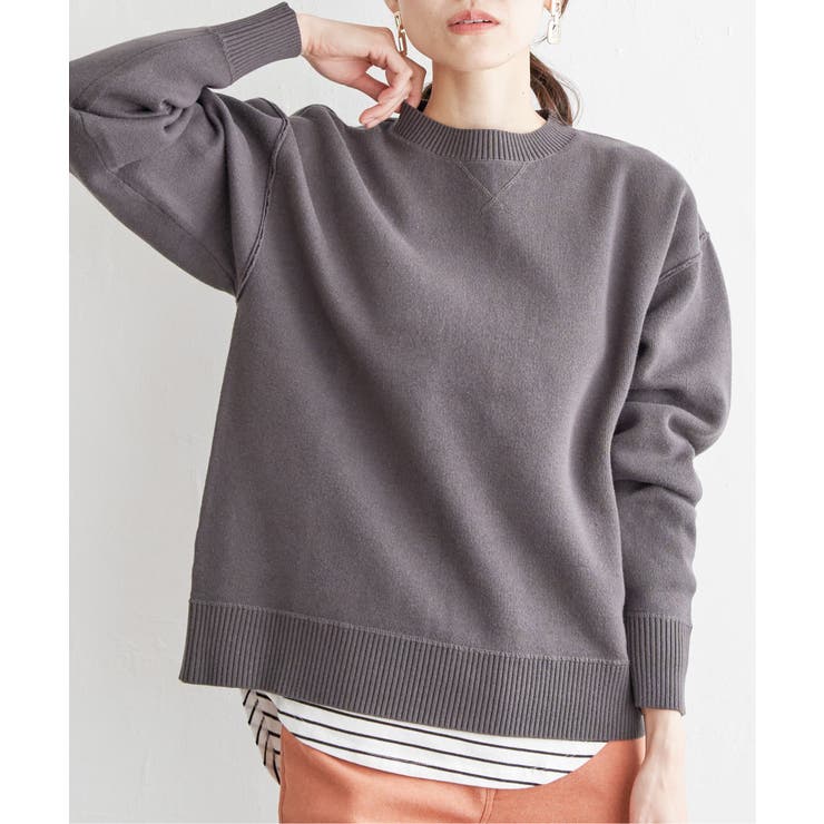 ダブルフェイススウェットライクニット | ikka  | 詳細画像7 