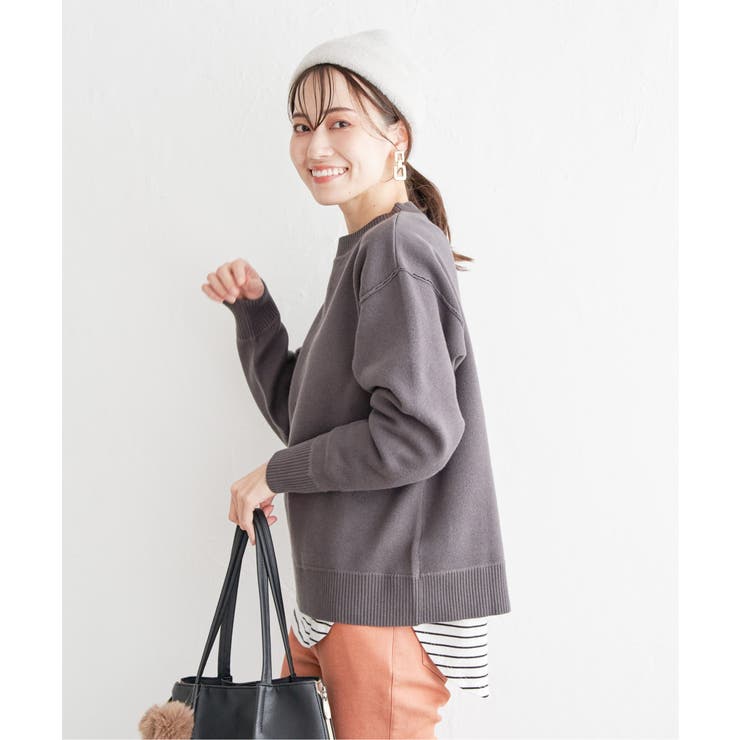 ダブルフェイススウェットライクニット | ikka  | 詳細画像8 