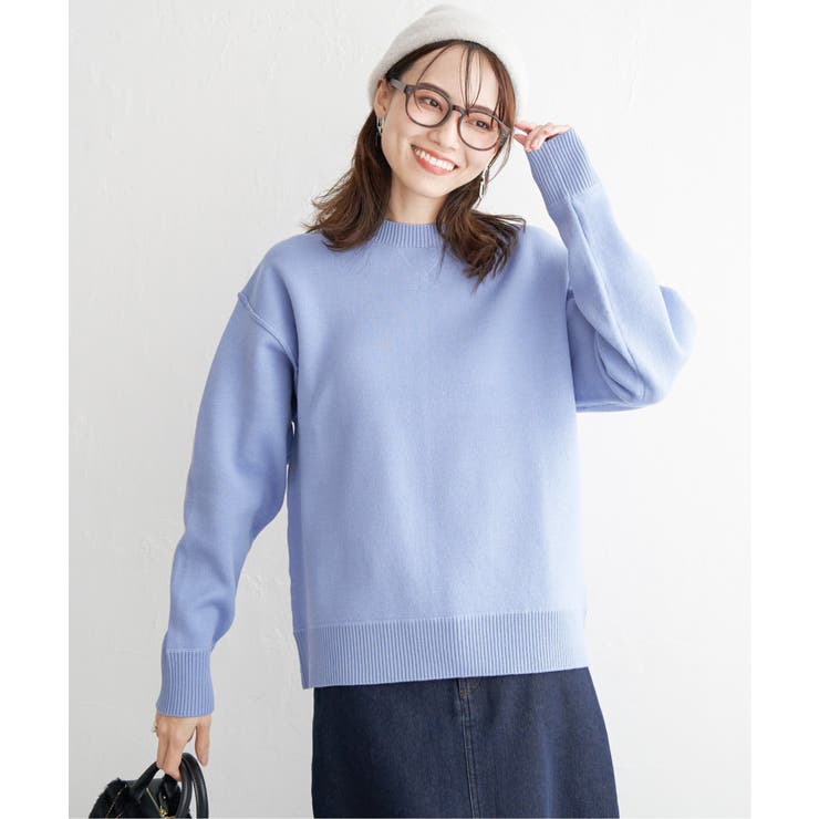 ダブルフェイススウェットライクニット | ikka  | 詳細画像1 